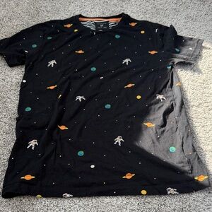 Black Space-Themed Boy’s Shirt